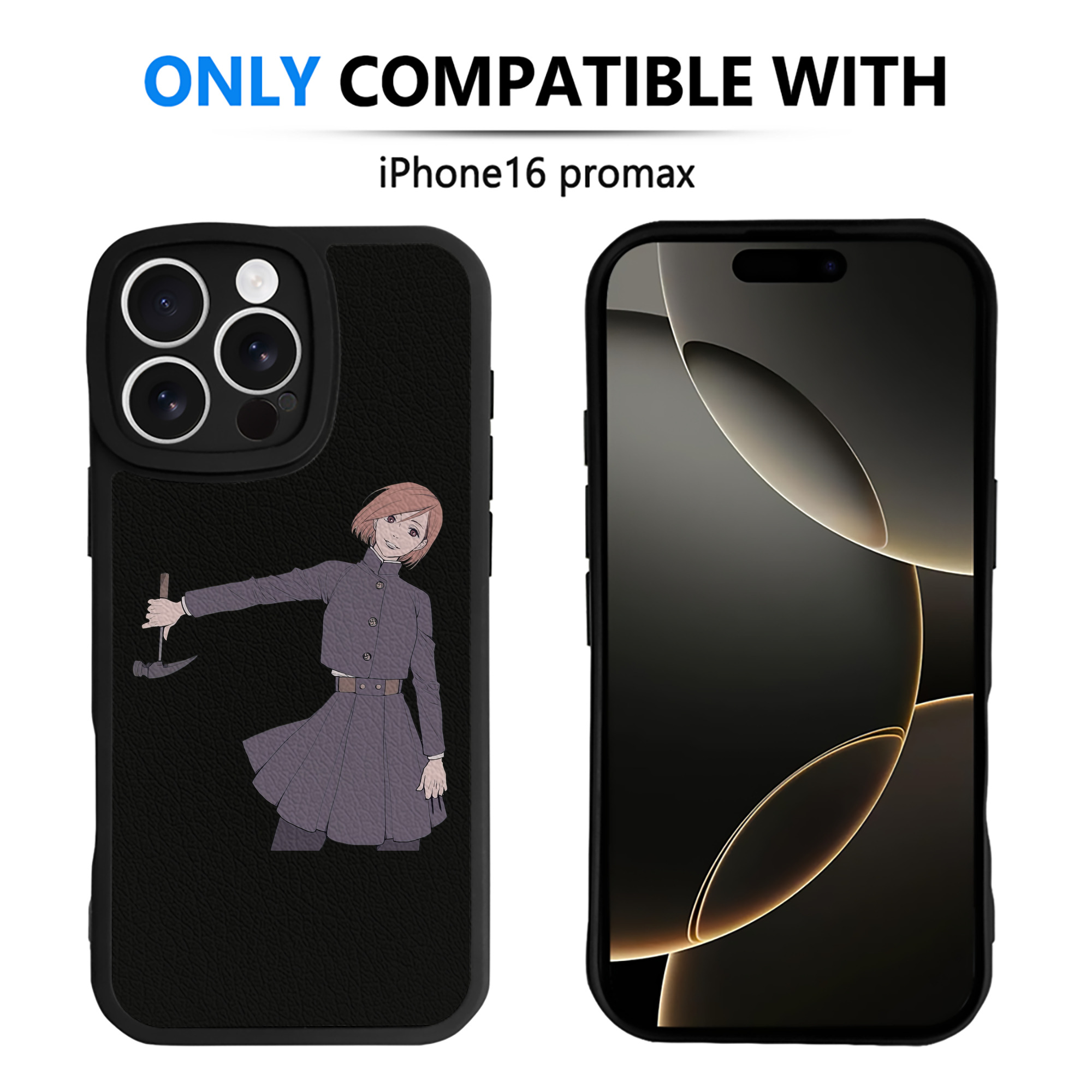 （画像用） 呪術廻戦 Jujutsu Kaisen 【iPhone 16シリーズ対応】シリコンスマホケース（レザー調） 材質：シリコン